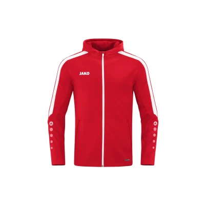 Abbildung von JAKO Fussball Power Kapuzen Sweatjacke, Damen, Größe: 44, Rotweiss