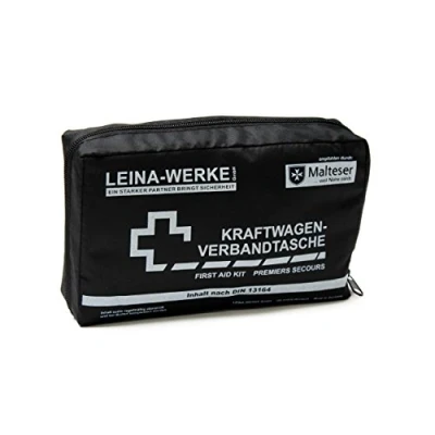 Abbildung von Leina Werke 11006 KFZ Verbandtasche Compact mit Klett, Schwarz/Weiß