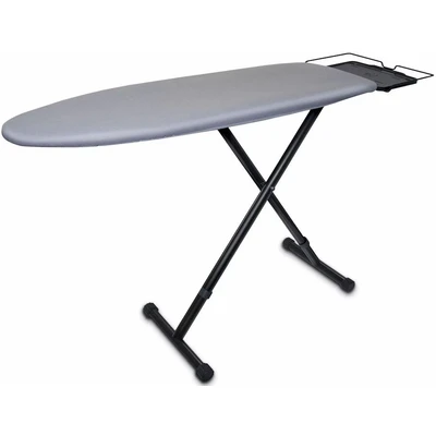 Abbildung von Braun CareStyle Bügeltisch IB3001 BK Bügelbrett perfekt für Dampfbügelstationen, dampfdurchlässige Ablagefläche, Bezug aus 100% Baumwolle, 122 x 40 cm, schwarz/grau