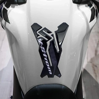 Abbildung von labelbike 3D Tankpad Aufkleber aus Kunstharz Dekoration und Schutz des Motorradtanks kompatibel mit Suzuki V Strom 650 2017 2022