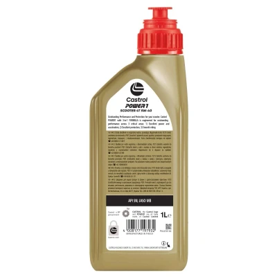 Abbildung von Castrol Power 1 Scooter 4T 5W 40 1l Motoröl 1605C3