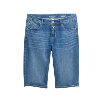 Abbildung von TOM Tailor Bermuda Jeans Shorts, Damen, Größe: 28, Clean mid stone blue denim