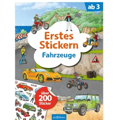 Abbildung von Erstes Stickern Fahrzeuge: Über 200 Sticker Stickerheft für Kindergarten Kinder ab 3 Jahren