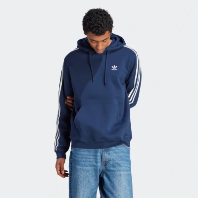 Abbildung von adidas Originals 3STRIPES Kapuzenpullover, Herren, Größe: Small, Night indigo