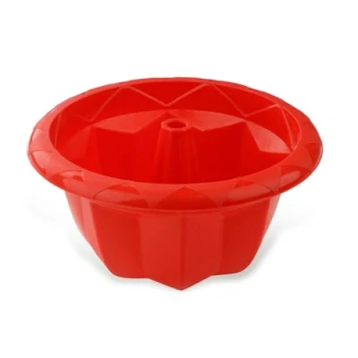Abbildung von Dr. Oetker Mini Gugelhupfform Ø 18 cm Flexxibel Love, Backform für Gugelhupf aus Silikon, Bundform eindrucksvolle Kreationen, hochwertige Silikon Kuchenform, vielseitige (Farbe: Rot)