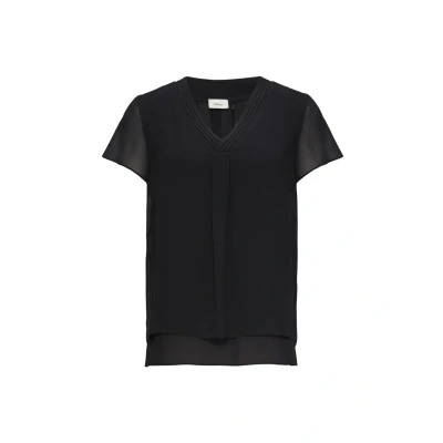 Abbildung von s.Oliver Black Label Doppellagige Tshirt basic, Damen, Größe: 36, Schwarz