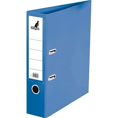 Abbildung von Kangaro PP Kunststoff Ordner 7,5 cm Rückenbreite DIN A4. Farbe Blau (Ringordner, Aktenordner, Briefordner), 7.5x28.5x31.5