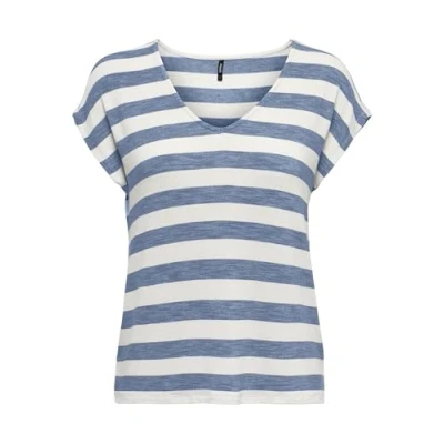 Abbildung von ONLY Onllira V NECK Tshirt print, Damen, Größe: XS, Infinity/cloud dancer