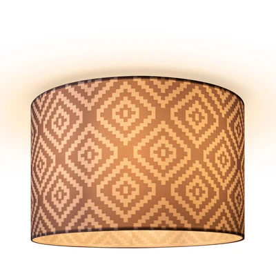 Abbildung von Paco Home Deckenleuchte »Hugo Stella«, Leuchtmittel E27 ohne Leuchtmittel, Stoff Lampenschirm Vintage Wohnzimmerlampe Rund Retro Design Textil