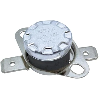 Abbildung von Lumonic KSD301 Bimetall Temperaturschalter 80C I Thermoschalter Schließer 250V 10A Bimetallschalter Einstellbar mit Metall &amp; Kunststoff Gehäuse