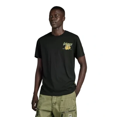 Abbildung von G Star RAW Herren Vest Back Graphic T Shirt, Schwarz (dk Black D24423 336 6484), L