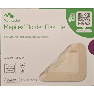 Abbildung von Mölnlycke Health Care GmbH Mepilex Border Flex Lite selbsthaftender Schaumverband 4 x 5 cm 10 Stück