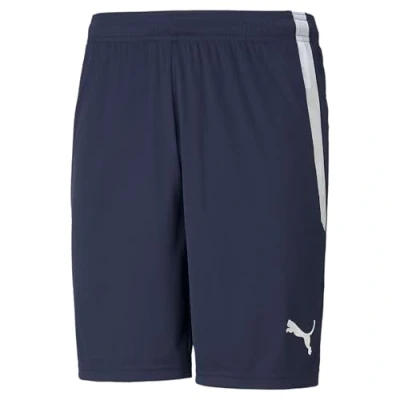 Abbildung von PUMA Herren Teamliga 8&quot; Shorts, Peacoat, Weiß, Mittel