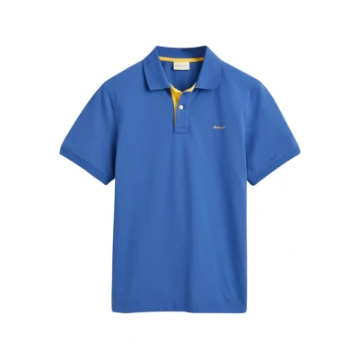 Abbildung von GANT Herren REG Contrast Pique SS Rugger, Rich Blue, M