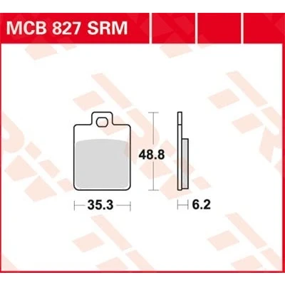 Abbildung von TRW Sinter Maxi Scooter MCB827SRM Bremsbelagsatz