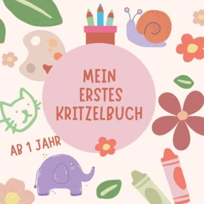 Abbildung von Mein erstes Kritzelbuch: Malbuch für Kleinkinder ab 1 Jahr mit 60 Motiven: Förderung der Motorik und Kreativität