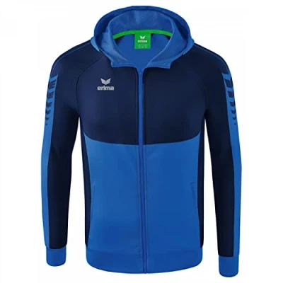 Abbildung von Erima Herren Six Wings Trainingsjacke mit Kapuze, new royal/new navy, L