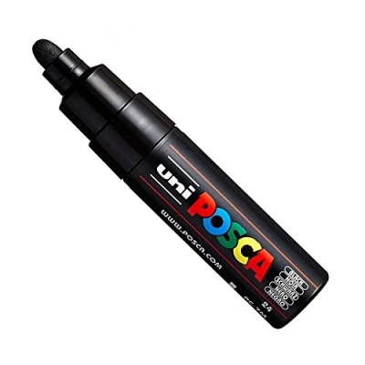 Abbildung von Uni Posca PC 7M, Marker, Kunststift Großes Kugelspitze 4, 55, 5 Mm 15 Farben Schwarz