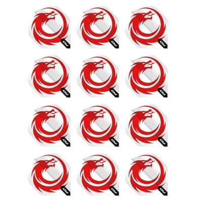 Abbildung von RED Dragon White Design Hardcore XT Dart Flights 4 Sets Per Pack