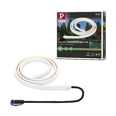 Abbildung von Paulmann 94679 Plug &amp; Shine LED Außenleuchte Stripe Smooth IP68 2m incl. 1x11 W dimmbar Weiß Kunststoff 3000 K