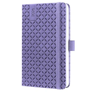 Abbildung von SIGEL J6124 Wochenkalender 2026 A6, lila, Hardcover, Gummiband, Stiftschlaufe, Einstecktasche, 174 Seiten, vegan, aus nachhaltigem Papier, Terminplaner Kalenderbuch Jolie