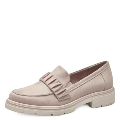 Abbildung von Jana Damen Slipper mit Blockabsatz Vegan, Beige (Beige), 39 EU