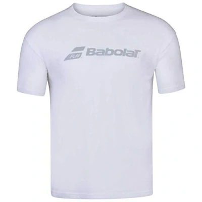 Abbildung von Babolat Exercise Tshirt print, Herren, Größe: XXL, Weiss hellgrau