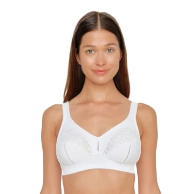 Abbildung von Susa Damen Entlastungs bh Topsy Plus Bügelloser BH, Weiß (Weiß 003), 95C EU