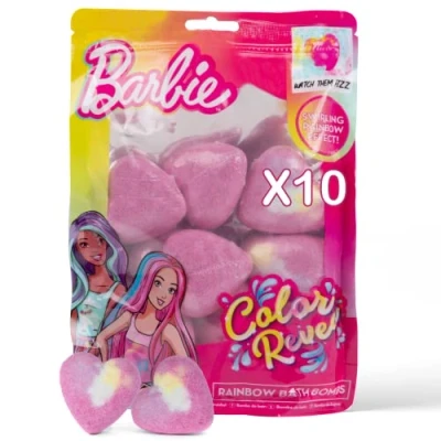 Abbildung von Barbie Badebomben Kinder, Regenbogen Badebombe 10 Stück, Badezusatz Geschenkset, Badekugeln Mädchen Geschenk