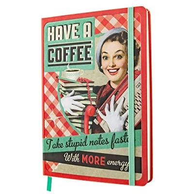 Abbildung von Nostalgic Art Retro Notizbuch, A5, Have A Coffee Geschenk Idee für Nostalgie Fans, Bullet Journal dotted, Vintage Design