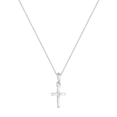 Abbildung von Elli Halskette Damen Kreuz Anhänger mit Sterngravur Filigran in 925 Sterling Silber