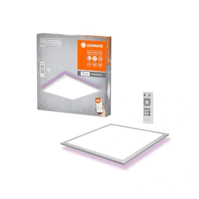 Abbildung von LEDVANCE LED WiFi Deckenleuchte weiß, 28 W 2000LM, 3000 6500K, 45x45 cm, Wandleuchte dimmbar, RGB Technologie, Smart+ Planon, steuerbar über App oder Sprachassistenten wie Alexa Google,