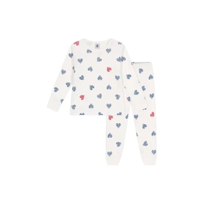Abbildung von Petit Bateau KIDS Bretonne Hearts Set Nachtwäsche marshmallow/multicoloured für Kinder, Größe: 116, Marshmallow/multi coloured
