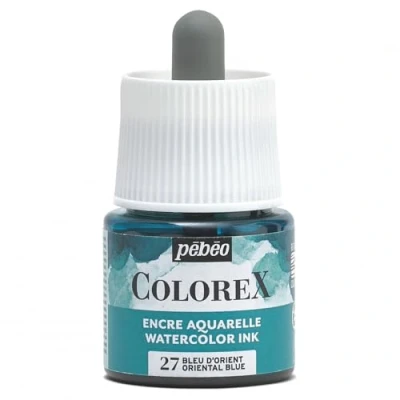Abbildung von Pébéo Colorex Tinte 45 ML Bleu D&#039;orient Aquarell mit samtigem Finish Zeichentusche Multi Tool Alle Medien