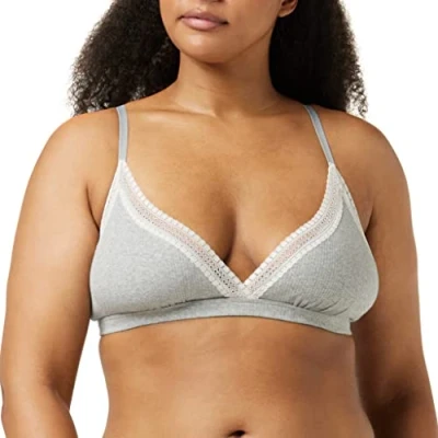 Abbildung von sloggi Damen GO Ribbed Bralette Bustier, Medium Grey Melange, M