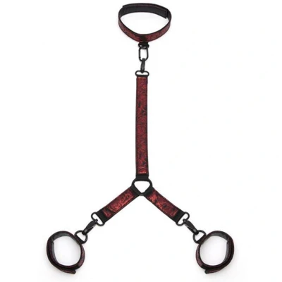 Abbildung von Hals und Handfessel „Sweet Anticipation Collar and Wrist Cuffs“, beidseitig tragbar