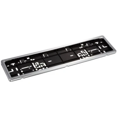 Abbildung von Unitec 84526 Kennzeichenhalter Chrom flach, schwarz,silber