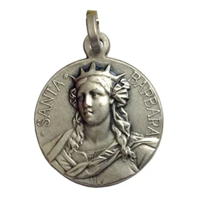 Abbildung von 925 Sterling Silber St. Barbara Medaille
