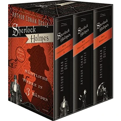 Abbildung von Sherlock Holmes Sämtliche Werke in 3 Bänden (Die Erzählungen I, Die II, Romane) (3 Bände im Schuber)