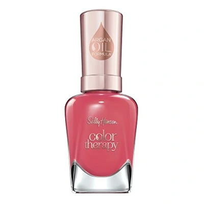 Abbildung von Sally Hansen Color Therapy Nagellack mit Arganöl Aura’nt You Relaxed?, Rot, sofort pflegender Farblack glänzendem Finish, Nr. 320, 1 x 14 ml