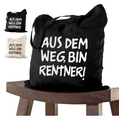 Abbildung von ELES VIDA Abschiedsgeschenk Rentner Tasche 38x42 zur Pensionierung als Dankeschön bei Verabschiedung, Kollegen Kollegin zum Ruhestand Renteneintritt oder Abschiedsfeier Geburtstag