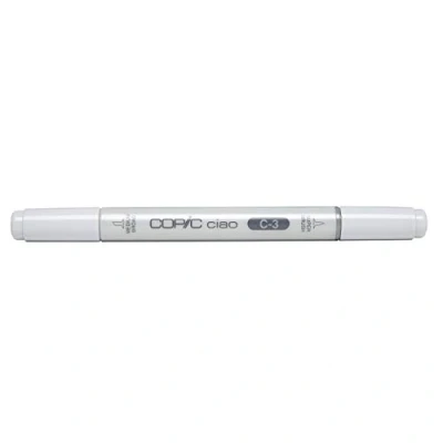 Abbildung von COPIC Ciao Marker Typ C 3, cool gray No. vielseitiger Layoutmarker, mit einer mittelbreiten und Brush Spitze
