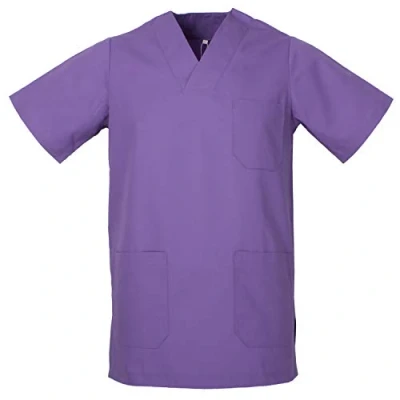 Abbildung von MISEMIYA Medizinische Uniformen Unisex Top Krankenschwester Krankenhaus Berufskleidung 4XL, Flieder