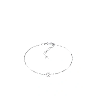 Abbildung von Elli Letter S Armband, Damen, Größe: 16, Silber