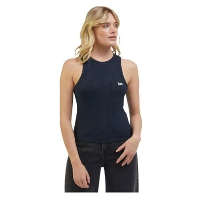 Abbildung von Lee Damen Ribbed Tank T Shirt, Schwarz, S EU