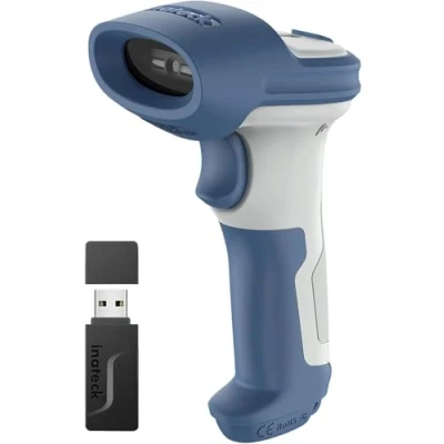 Abbildung von Inateck Wireless Barcode Scanner 2D, Bluetooth 5.0, 2.4Ghz Reader, QR Code Scanner, liest von Bildschirmen, BCST 73