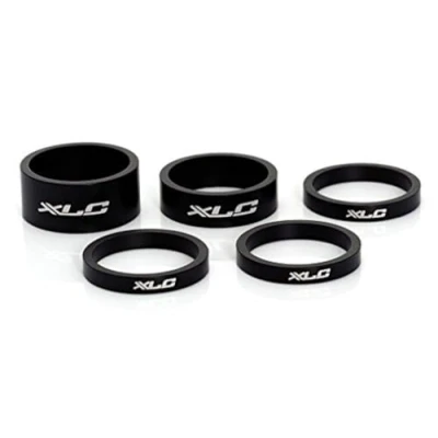 Abbildung von XLC Unisex Erwachsene Lenkkopferweiterung A Head Spacer Set AS A02 3x5/1x10/1x15 mm 1 Zoll, Schwarz, One Size