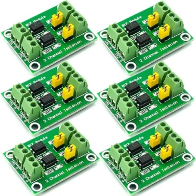 Abbildung von 6Pcs 817 Optokoppler 2 Wege Spannungsisolationsplatine Spannungssteuerungs Schaltmodul,3.6 30 V Treiber Photoelektrisch isoliertes Modul