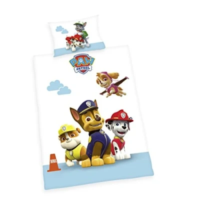 Abbildung von Herding Paw Patrol Bettwäsche Set, Kopfkissenbezug 40 x 60 cm Mit Hoteleinschlag, Bettbezug 100 135cm, leichtläufigem Reißverschluss, Baumwolle/Renforcé, Bunt