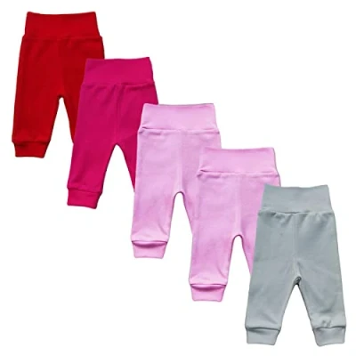 Abbildung von MEA Baby Unisex Hose aus 100% Baumwolle im 5er Pack/Pumphose. Babyhose für Jungen Mädchen, Schlupfhose (104, Mädchen)